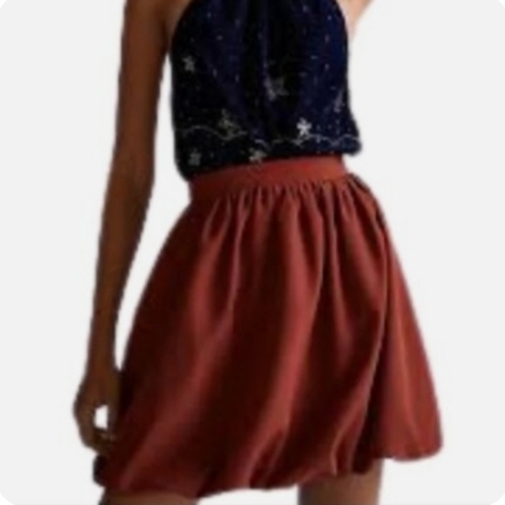 Sunday in Brooklyn Rust Bubble Skirt Anthropologie
